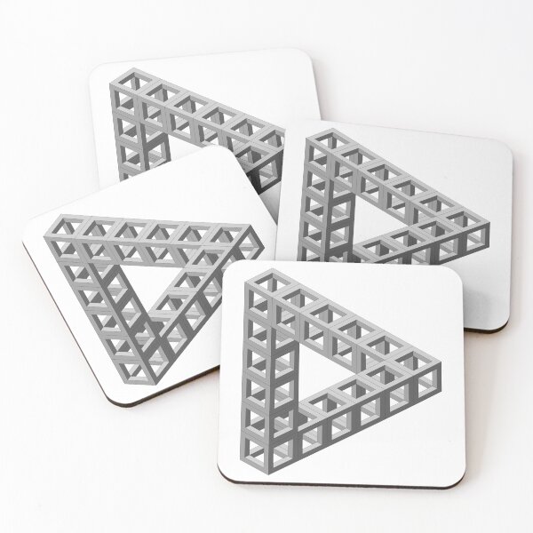 Item preview, Drawing of impossible triangle cube designed and sold by binti163.