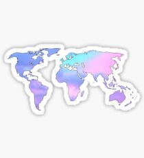 watercolor sky continents Sticker