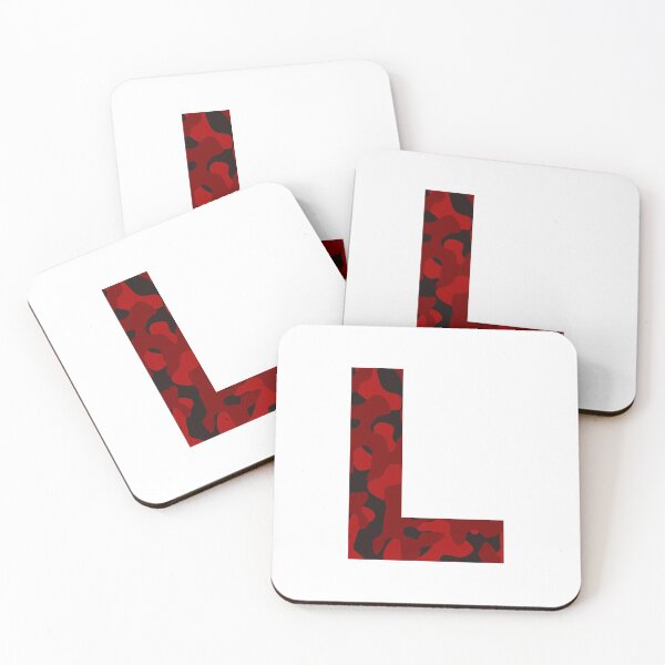 Item preview, Letter L Red Camo Design designed and sold by NECHSTORE.
