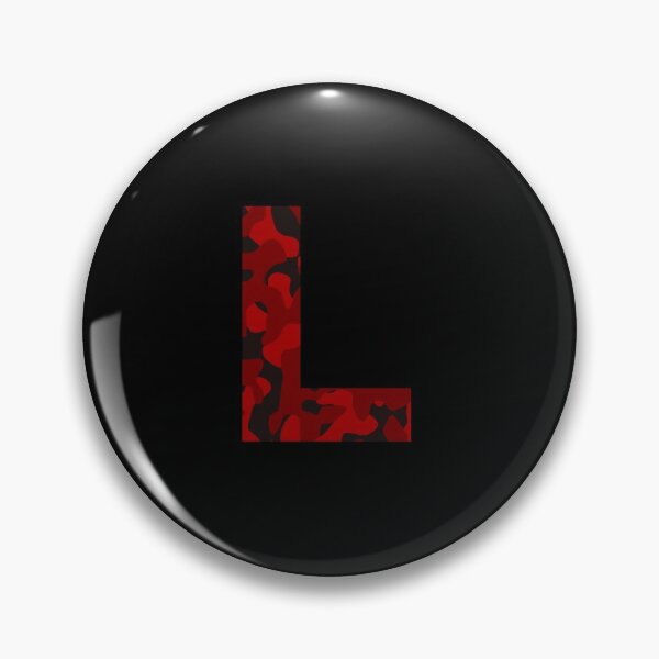 Item preview, Letter L Red Camo Design designed and sold by NECHSTORE.