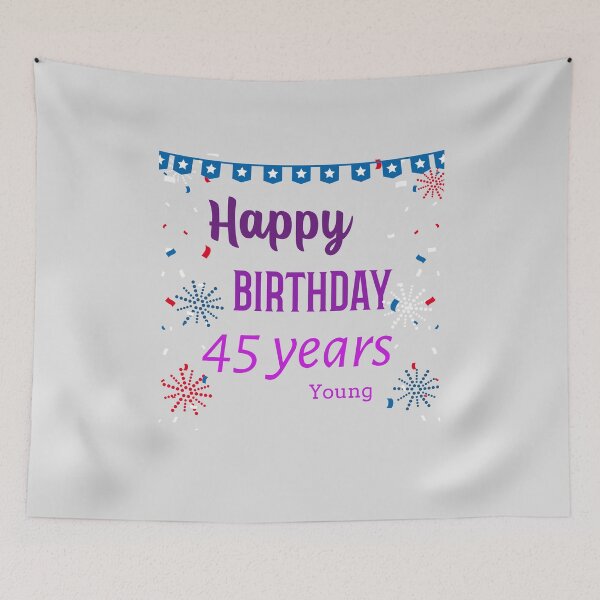Item preview, Happy Birthday 45 years young designed and sold by Ayurveda Fun Store.