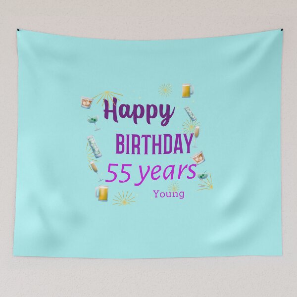 Item preview, Happy Birthday 55 years young designed and sold by Ayurveda Fun Store.