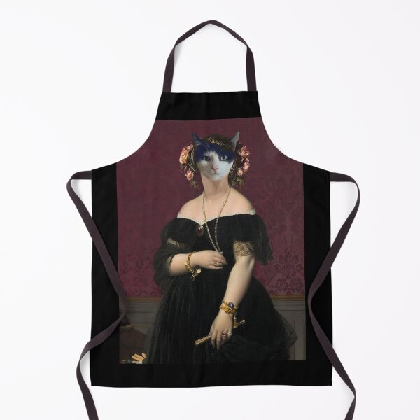 Item preview, Funny Aristocrat pet Cat portrait in Rennaisance woman fine art designed and sold by conceptDVS.