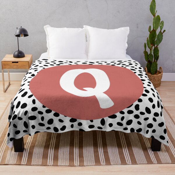 Item preview, Dalmatian Spot Pink Q Monogram, Initial, Letter, Name designed and sold by CocoandDaisy.