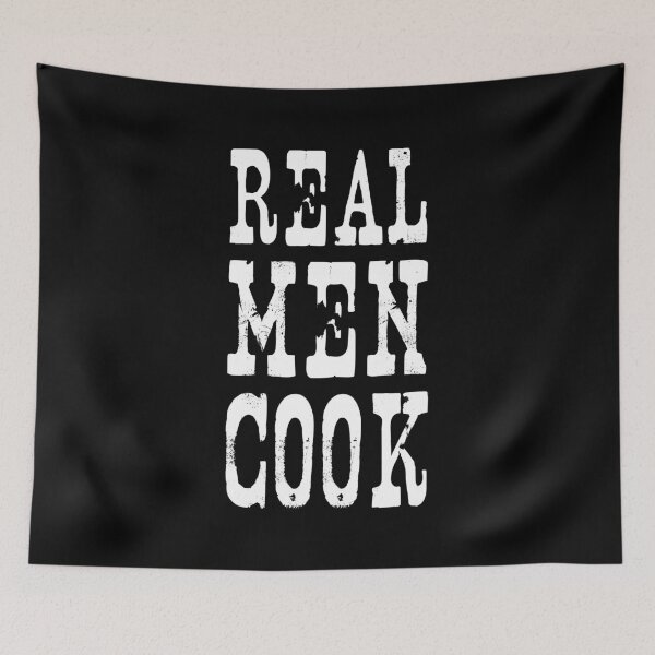 Item preview, Real Men Cook black designed and sold by YYZDesign.