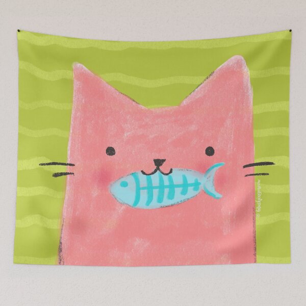 Item preview, Cat & Fish designed and sold by blushingmeow.