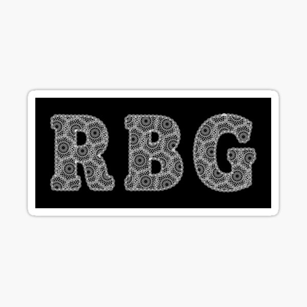 RBG lace design, Ruth Bater Ginsburg, lace collar artwork Sticker