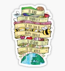 Be Kind to Yourself Misha Collins Quote- Color Sticker