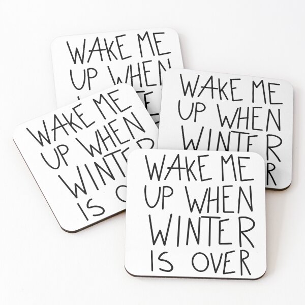 Item preview, wake me up when winter is over handletter text designed and sold by ironbrownie.