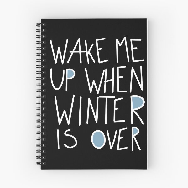 Item preview, white wake me up when winter is over handletter text designed and sold by ironbrownie.