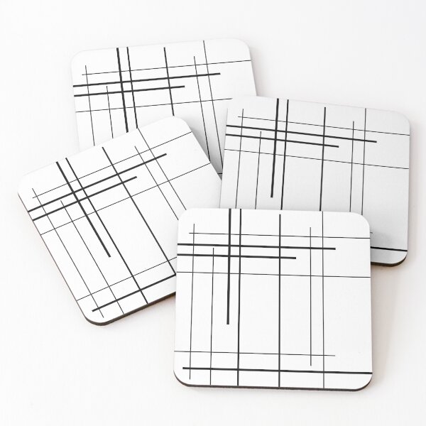 Item preview, Minimalist Graphic Pattern, Black Lines On White Background designed and sold by D-Spot Shop.