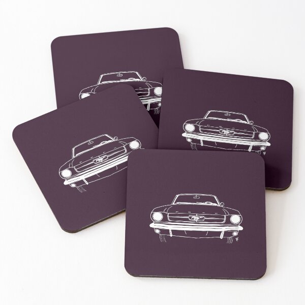 Item preview, Ford Mustang white lines Melanzane background designed and sold by Cardrawing-Art.