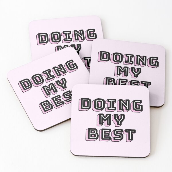 Item preview, Doing My Best - Pink Glitter designed and sold by cardtroversial.