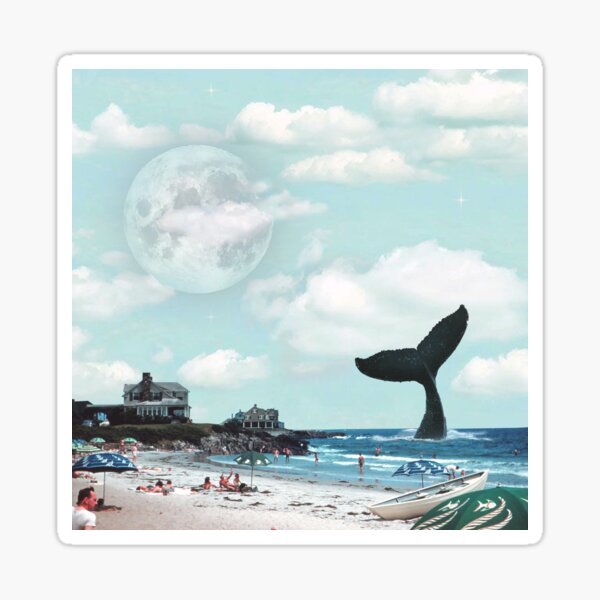 Item preview, whale at beach designed and sold by Maisie Kane.