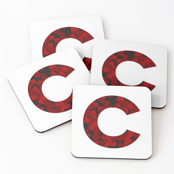Item preview, Letter C Red Camo Design designed and sold by NECHSTORE.
