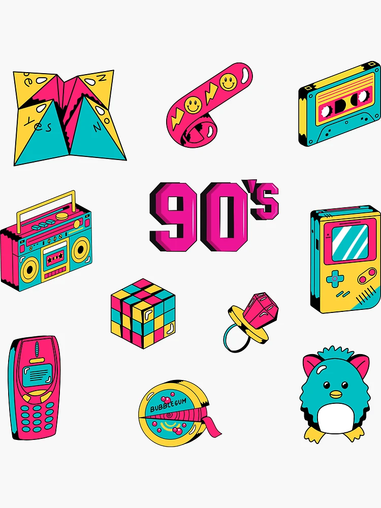 80's Flashback Pro Sticker Pack by Pipsticks | 1980's Throwback Sticker  Multipack for Kids and Adults | Petite Pack with 7 Sheets of Stickers