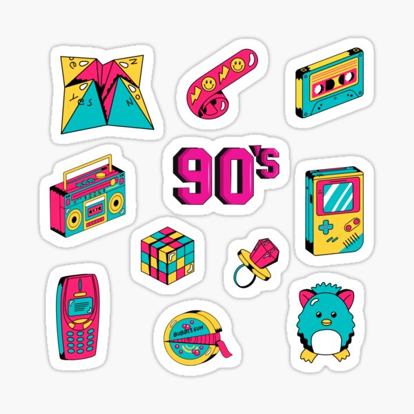 90s Kid Sticker Pack Sticker for Sale by m95sim