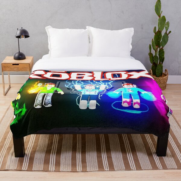 Roblox Powerup Throw Blanket By Oneeyedsmile Redbubble - roblox bed in a bag