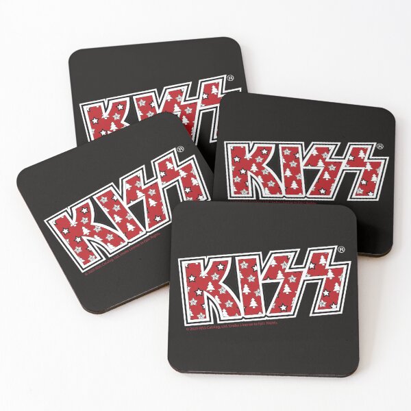 Item preview, KISS ribbon logo estrellas de Navidad y árboles de Navidad designed and sold by Emma Kunz.