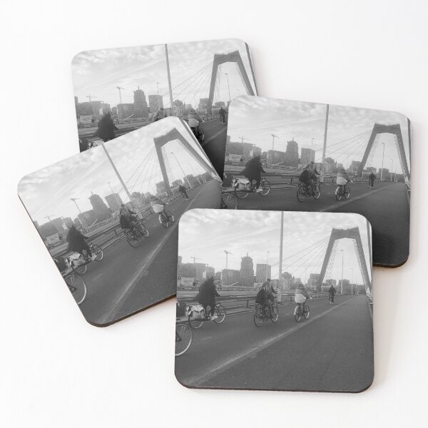 Item preview, Rotterdam, Cyclist on the Willemsbrug.  designed and sold by Noel Ali ⭐⭐⭐⭐⭐.