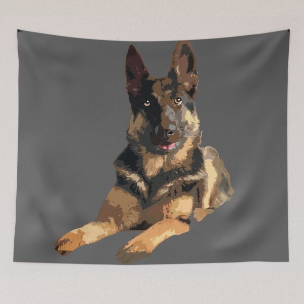 Item preview, curious german shepherd designed and sold by Ami San.