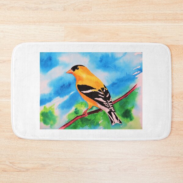 Item preview, Watercolor Goldfinch Perching designed and sold by julyperson.
