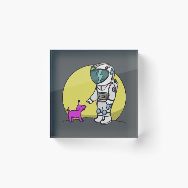 Item preview, Astronaut And Cute Space Dog Spacewalk designed and sold by Chubuter.