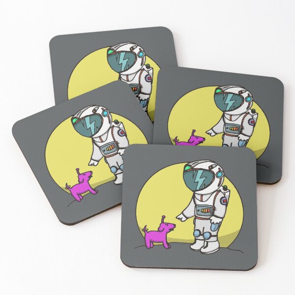 Item preview, Astronaut And Cute Space Dog Spacewalk designed and sold by Chubuter.