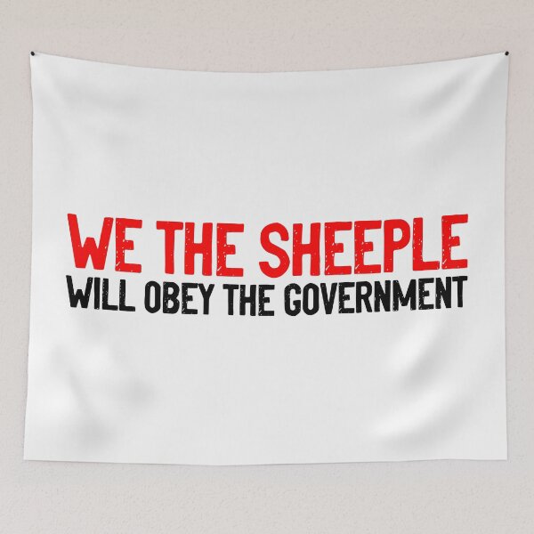 Item preview, We The Sheeple Will Obey The Government Text designed and sold by Sour Soul.