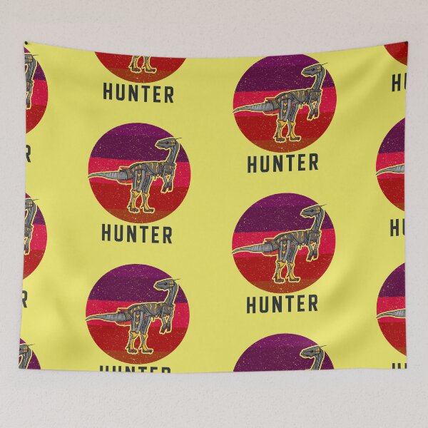 Item preview, Hunter Dinosaur And Red Sunset designed and sold by Chubuter.
