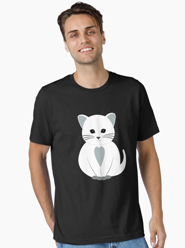 Thumbnail 1 of 7, Essential T-Shirt, Snowy the Lucky Cat designed and sold by djspacegr.