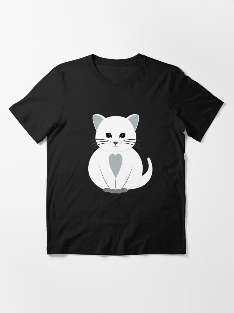 Thumbnail 3 of 7, Essential T-Shirt, Snowy the Lucky Cat designed and sold by djspacegr.