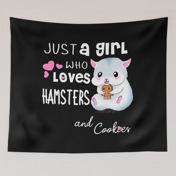 Item preview, Just A Girl Who Loves Hamsters And Cookies A Sweet Hamster Eats A Cookie designed and sold by Paulina Vanlife.