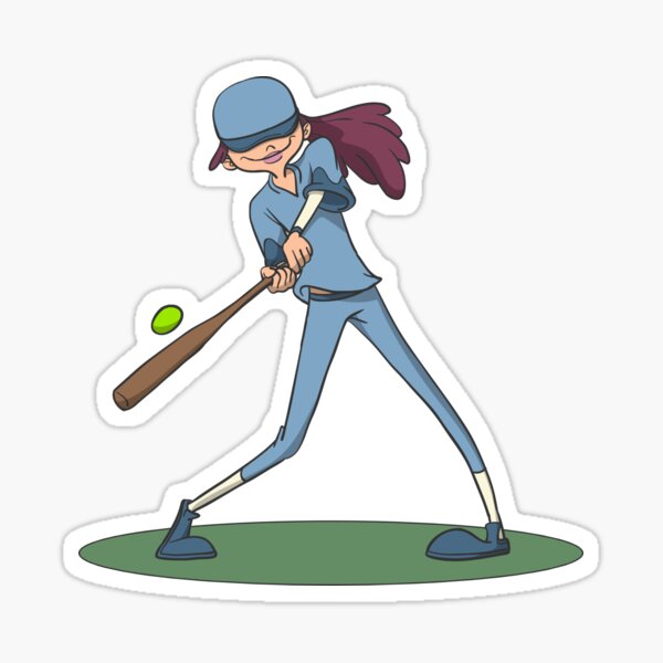Item preview, Gir hitting softball with racket designed and sold by Monkey Ful.