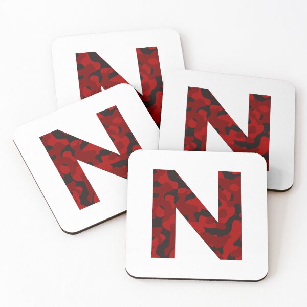 Item preview, Letter N Red Camo Design designed and sold by NECHSTORE.