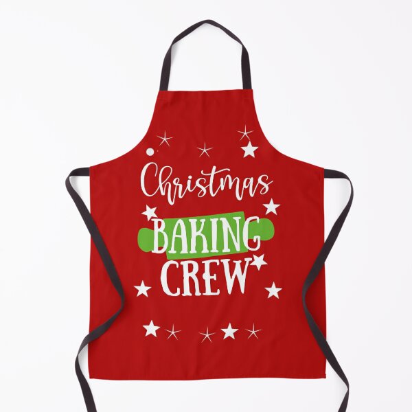 Parent and Child Christmas Cookie Baking Crew Aprons (Set of 2