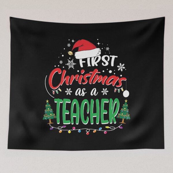 Item preview, First Christmas as a Teacher Funny 1st Christmas Gifts Ideas for New Teacher Teachers designed and sold by clothesy7.