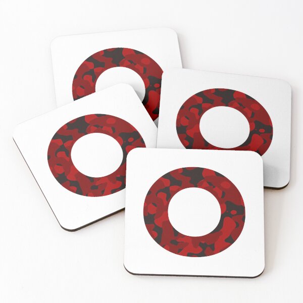 Item preview, Letter O Red Camo Design designed and sold by NECHSTORE.