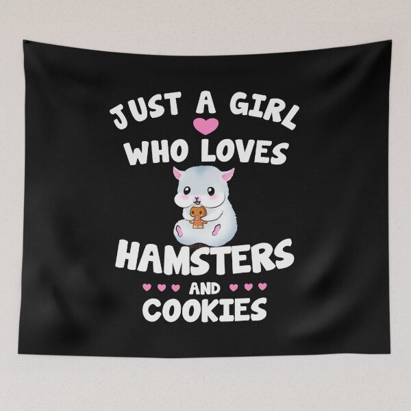 Item preview, Just A Girl Who Loves Hamsters And Cookies A Sweet Hamster Eats A Cookie designed and sold by Paulina Vanlife.
