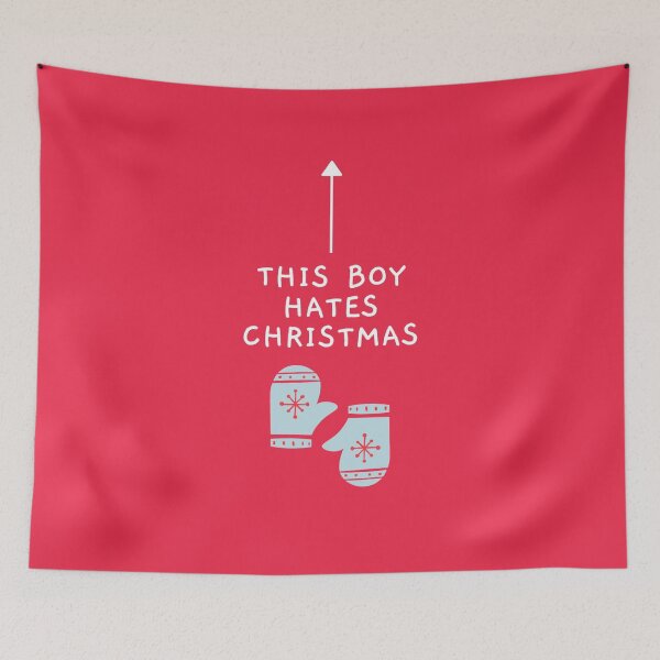 Item preview, This Boy Hates Christmas - Funny Offensive Christmas (Red) designed and sold by mydoodlesateme.