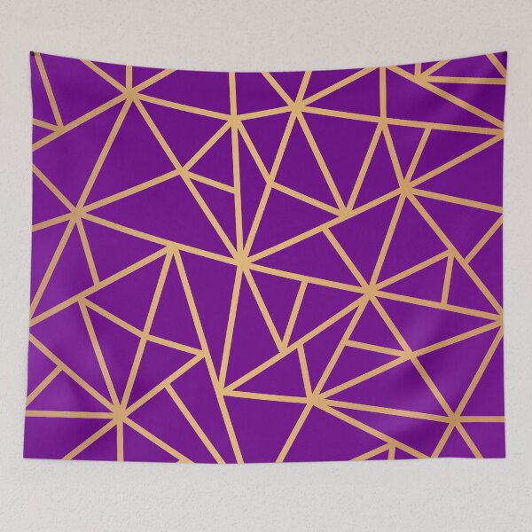 Item preview, Modern Purple Gold Geometric Art Deco Lines designed and sold by Julie Erin Designs.