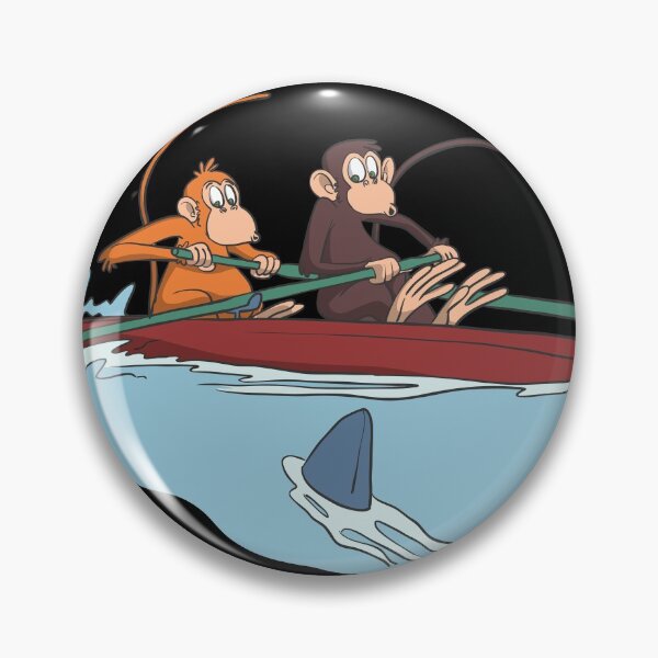 Item preview, Two oarsman monkeys rowing designed and sold by Monkey Ful.