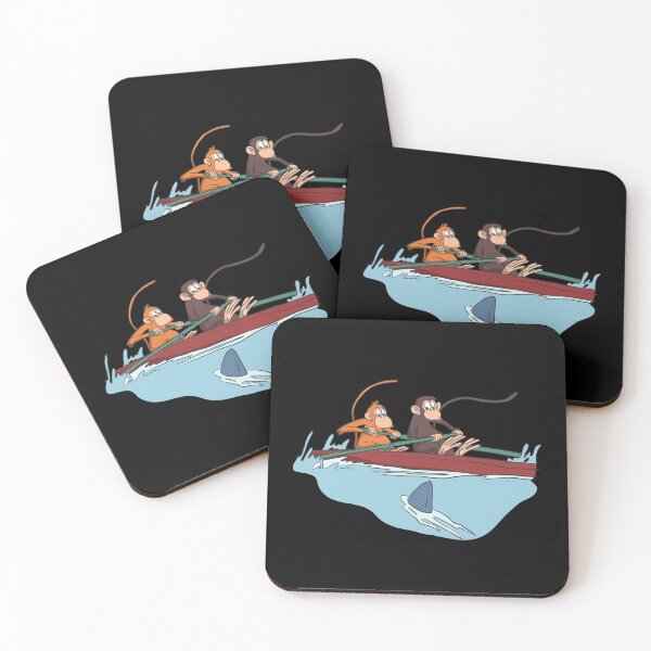 Item preview, Two oarsman monkeys rowing designed and sold by Monkey Ful.