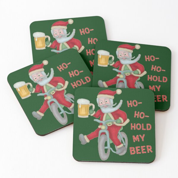 Item preview, Funny Christmas Santa Claus Hold My Beer designed and sold by emkayhess.