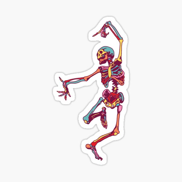 rainbow skeleton Sticker