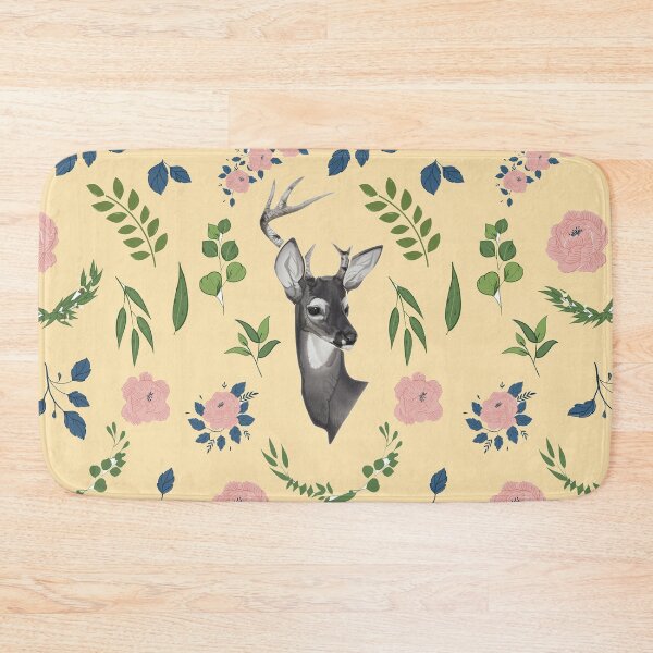 Item preview, Dear Head Hand Drawn Spring Flower Pattern designed and sold by CrescntDesigns.