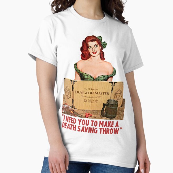 Aperçu de l'œuvre J'ai besoin que tu fasses un jet de sauvegarde contre la mort créée et vendue par DoodleDashCollective.
