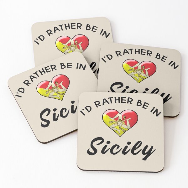 Item preview, I'd rather be in Sicily. With the Sicilian flag. designed and sold by obedtheartist.