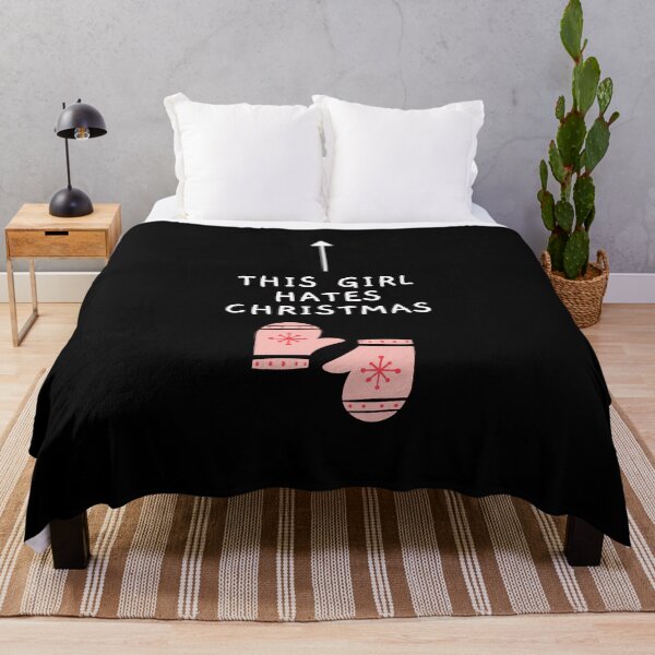 Item preview, This Girl Hates Christmas - Funny Offensive Christmas (Dark) designed and sold by mydoodlesateme.