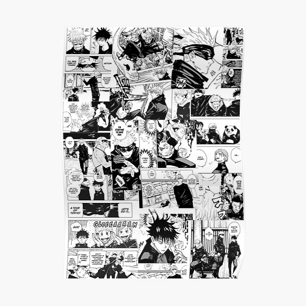 Jujutsu Kaisen manga collage Poster